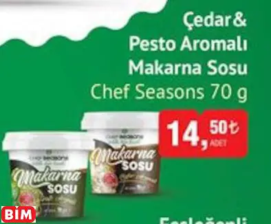 CHEF SEASONS  ÇEDAR& PESTO AROMALI MAKARNA SOSU